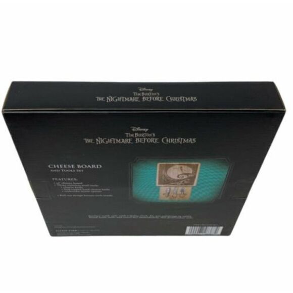 Disney Nightmare Before Christmas Wood Cheese Board And Tools Set Party Jack - Picture 8 of 10